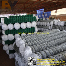Galvanized Diamond Metal Fencing PVC Coated Chain Link Fence